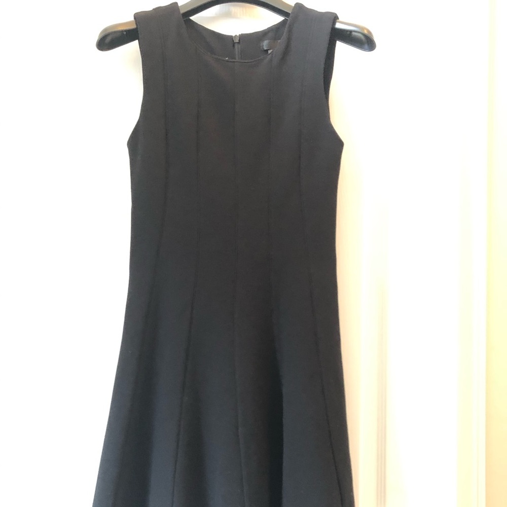 Aqua black dress with pleats. Size XS